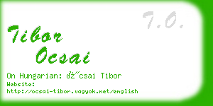 tibor ocsai business card